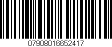 Código de barras (EAN, GTIN, SKU, ISBN): '07908016652417'