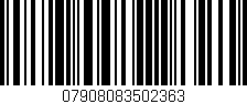 Código de barras (EAN, GTIN, SKU, ISBN): '07908083502363'