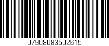 Código de barras (EAN, GTIN, SKU, ISBN): '07908083502615'