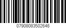 Código de barras (EAN, GTIN, SKU, ISBN): '07908083502646'