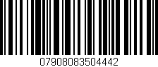 Código de barras (EAN, GTIN, SKU, ISBN): '07908083504442'