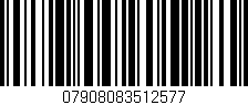 Código de barras (EAN, GTIN, SKU, ISBN): '07908083512577'