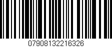 Código de barras (EAN, GTIN, SKU, ISBN): '07908132216326'