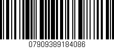 Código de barras (EAN, GTIN, SKU, ISBN): '07909389184086'