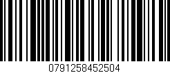 Código de barras (EAN, GTIN, SKU, ISBN): '0791258452504'