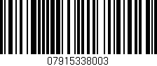 Código de barras (EAN, GTIN, SKU, ISBN): '07915338003'