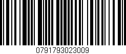 Código de barras (EAN, GTIN, SKU, ISBN): '0791793023009'