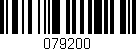 Código de barras (EAN, GTIN, SKU, ISBN): '079200'