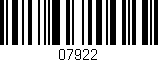Código de barras (EAN, GTIN, SKU, ISBN): '07922'