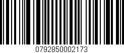 Código de barras (EAN, GTIN, SKU, ISBN): '0792850002173'