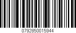Código de barras (EAN, GTIN, SKU, ISBN): '0792850015944'