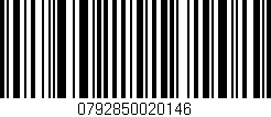 Código de barras (EAN, GTIN, SKU, ISBN): '0792850020146'