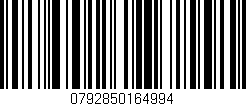 Código de barras (EAN, GTIN, SKU, ISBN): '0792850164994'