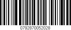 Código de barras (EAN, GTIN, SKU, ISBN): '0792870052028'
