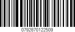 Código de barras (EAN, GTIN, SKU, ISBN): '0792870122509'