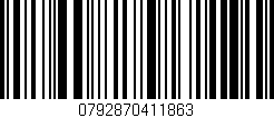 Código de barras (EAN, GTIN, SKU, ISBN): '0792870411863'