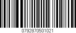 Código de barras (EAN, GTIN, SKU, ISBN): '0792870501021'