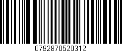 Código de barras (EAN, GTIN, SKU, ISBN): '0792870520312'