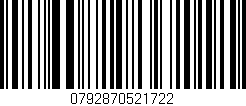 Código de barras (EAN, GTIN, SKU, ISBN): '0792870521722'