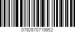 Código de barras (EAN, GTIN, SKU, ISBN): '0792870719952'
