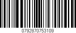 Código de barras (EAN, GTIN, SKU, ISBN): '0792870753109'