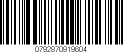 Código de barras (EAN, GTIN, SKU, ISBN): '0792870919604'