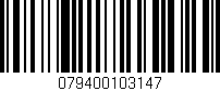 Código de barras (EAN, GTIN, SKU, ISBN): '079400103147'