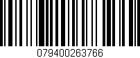 Código de barras (EAN, GTIN, SKU, ISBN): '079400263766'