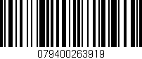Código de barras (EAN, GTIN, SKU, ISBN): '079400263919'