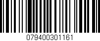 Código de barras (EAN, GTIN, SKU, ISBN): '079400301161'