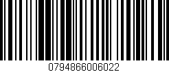 Código de barras (EAN, GTIN, SKU, ISBN): '0794866006022'