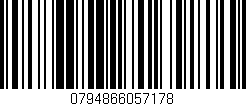 Código de barras (EAN, GTIN, SKU, ISBN): '0794866057178'