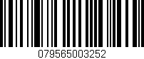 Código de barras (EAN, GTIN, SKU, ISBN): '079565003252'