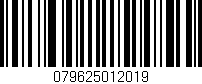 Código de barras (EAN, GTIN, SKU, ISBN): '079625012019'