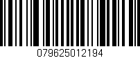 Código de barras (EAN, GTIN, SKU, ISBN): '079625012194'