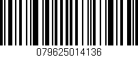 Código de barras (EAN, GTIN, SKU, ISBN): '079625014136'