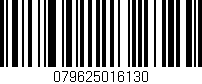 Código de barras (EAN, GTIN, SKU, ISBN): '079625016130'