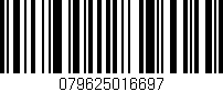 Código de barras (EAN, GTIN, SKU, ISBN): '079625016697'