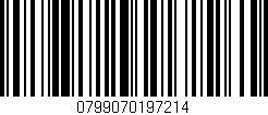 Código de barras (EAN, GTIN, SKU, ISBN): '0799070197214'