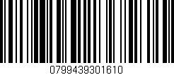 Código de barras (EAN, GTIN, SKU, ISBN): '0799439301610'