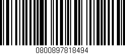 Código de barras (EAN, GTIN, SKU, ISBN): '0800897818494'