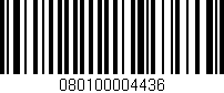 Código de barras (EAN, GTIN, SKU, ISBN): '080100004436'