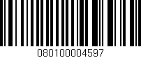 Código de barras (EAN, GTIN, SKU, ISBN): '080100004597'