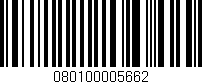 Código de barras (EAN, GTIN, SKU, ISBN): '080100005662'