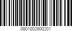 Código de barras (EAN, GTIN, SKU, ISBN): '0801002800201'