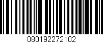 Código de barras (EAN, GTIN, SKU, ISBN): '080192272102'