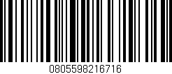 Código de barras (EAN, GTIN, SKU, ISBN): '0805598216716'