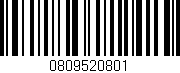 Código de barras (EAN, GTIN, SKU, ISBN): '0809520801'