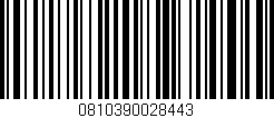 Código de barras (EAN, GTIN, SKU, ISBN): '0810390028443'