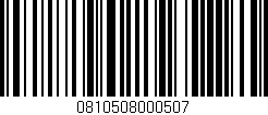 Código de barras (EAN, GTIN, SKU, ISBN): '0810508000507'